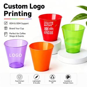 Vasos de Tequila Desechables de Plástico PP de Colores al por Mayor, Copas de Vino de 90 mm de Diámetro, Logotipo Personalizado para Bodas y Cumpleaños - Product Image 2