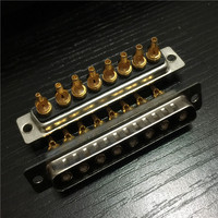 Konektor Koaksial D-SUB 8W8 Soldering RF Male Plug Ramah Lingkungan Berlapis Emas 8-Pin Komponen Sistem Vakum Tinggi