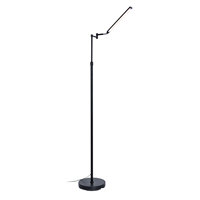 Lampe de sol LED moderne à intensité variable avec base métallique personnalisable et tête multi-pliable pour salon et décoration intérieure