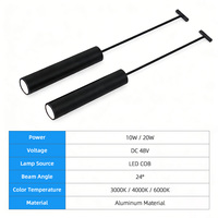 Spot lumineux linéaire magnétique à intensité variable TmallGenie, suspension, montage en surface, corps en aluminium, noir