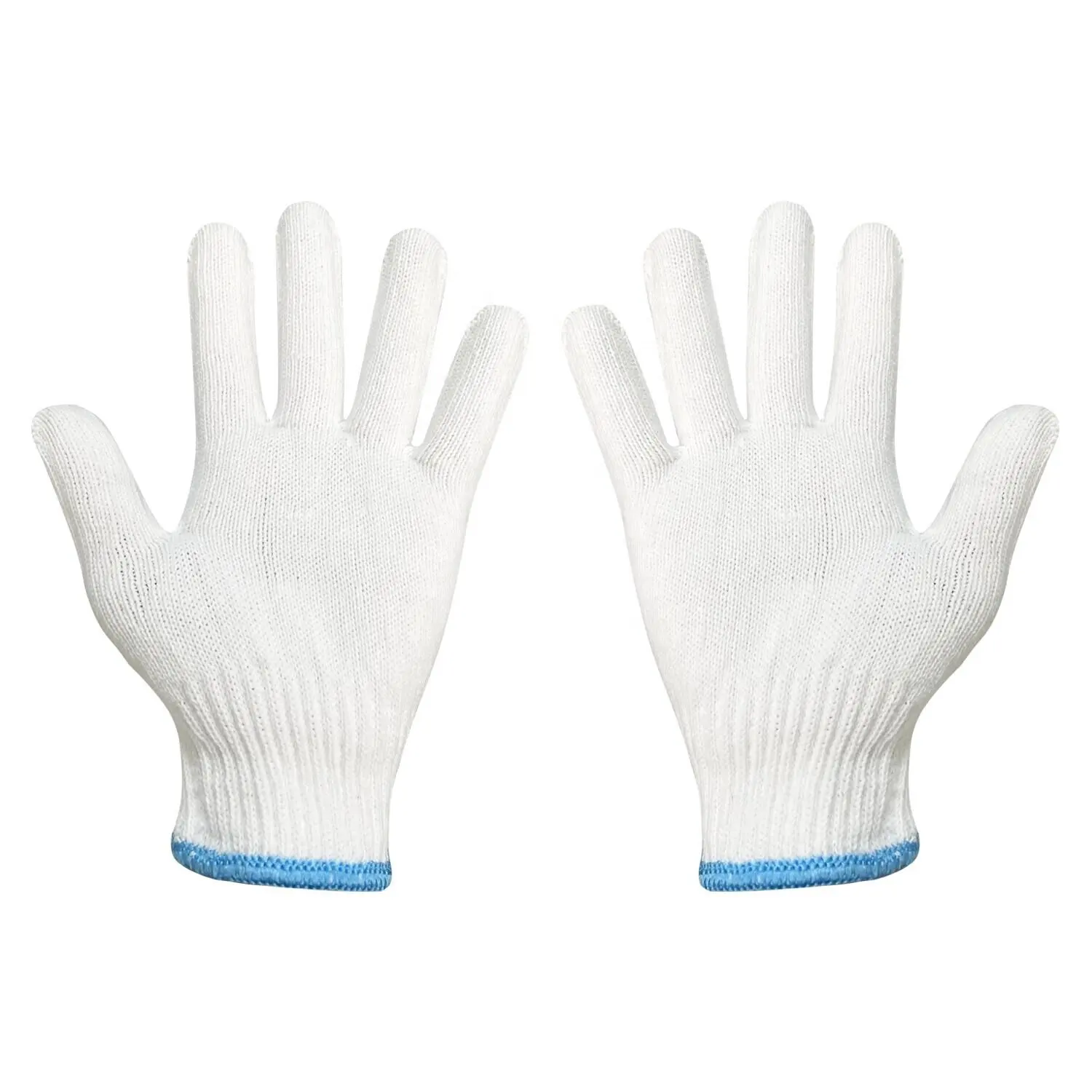 China Großhandel 7/10 Gauge Gestrickte Baumwoll handschuhe Gartenarbeit Guantes Sicherheits arbeit Arbeits handschuh für den Bau