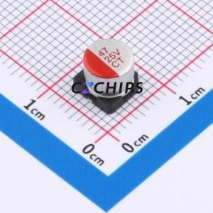 Condensador Sólido SMD CT1E470M0605, D6.3xL5.8mm (Capacitancia: 47uF) (Precisión: 20%) (Voltaje Nominal: 25V) - Product Image 1