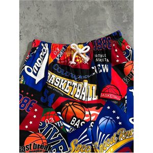 Short de basket-ball pour garçon FOXA, taille élastique, respirant, bordure rayée, 100% polyester, vêtements de sport - Product Image 3