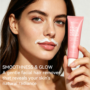 Crème dépilatoire douce et apaisante 2-en-1 pour le visage, le menton et le dessus des lèvres, pour une peau lisse et douce, crème dépilatoire pour le visage pour femmes - Product Image 3