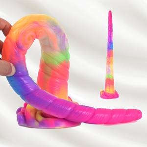 Dildo réaliste en silicone de 45 cm, Alien, Dragon, <span class=keywords><strong>Licorne</strong></span>, Monstre, <span class=keywords><strong>Plug</strong></span> anal, Stimulation du point G, Jouet sexuel pour femmes et hommes - Product Image 1