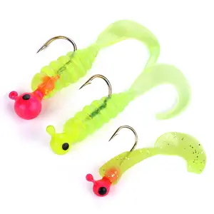 Hengjia soft fishing lures with Lead hook fishing tackle outdoor sports