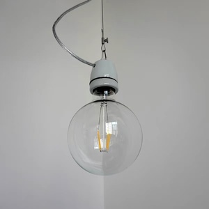 <span class=keywords><strong>Suspension</strong></span> LED Globe en Céramique Nordique, Style Moderne, avec Ampoule en Verre Transparent, Idéale pour Café, Bar, Restaurant - Product Image 3