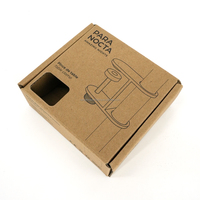 Boîtes d'emballage de pièces en papier kraft écologiques personnalisées avec taille et informations personnalisées.