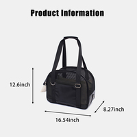 Sac de transport pliable et portable pour animaux de compagnie – Sac à dos d'été pour chat et chien, respirant avec maille et fermeture éclair, motif uni