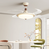 Ventilateur de plafond intelligent de luxe pour salon de 42 pouces avec télécommande 220V, profil bas et éclairage, nouveau modèle 2026, vente chaude, moteur BLDC