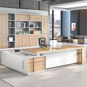 Chất Lượng Cao Sang Trọng Hiện Đại L-Hình Văn Phòng Bàn Tùy Chỉnh Bằng Gỗ CEO Bàn Máy Tính Cho Nội Thất Văn Phòng - Product Image 1