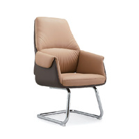 Chaise de bureau exécutive moderne en cuir PU, dossier haut, ergonomique, pivotante