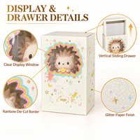 Boîte de rangement en gros pour figurines de collection avec fenêtre de présentation et tiroir coulissant pour les marques de jouets, les magasins de détail et les distributeurs