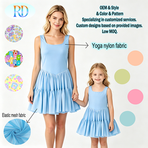Vestito Sportivo Personalizzato per Bambine, Abito Senza Maniche in Tulle, Outfit Coordinato Mamma e Figlia, Servizio Personalizzato ODM OEM - Product Image 4