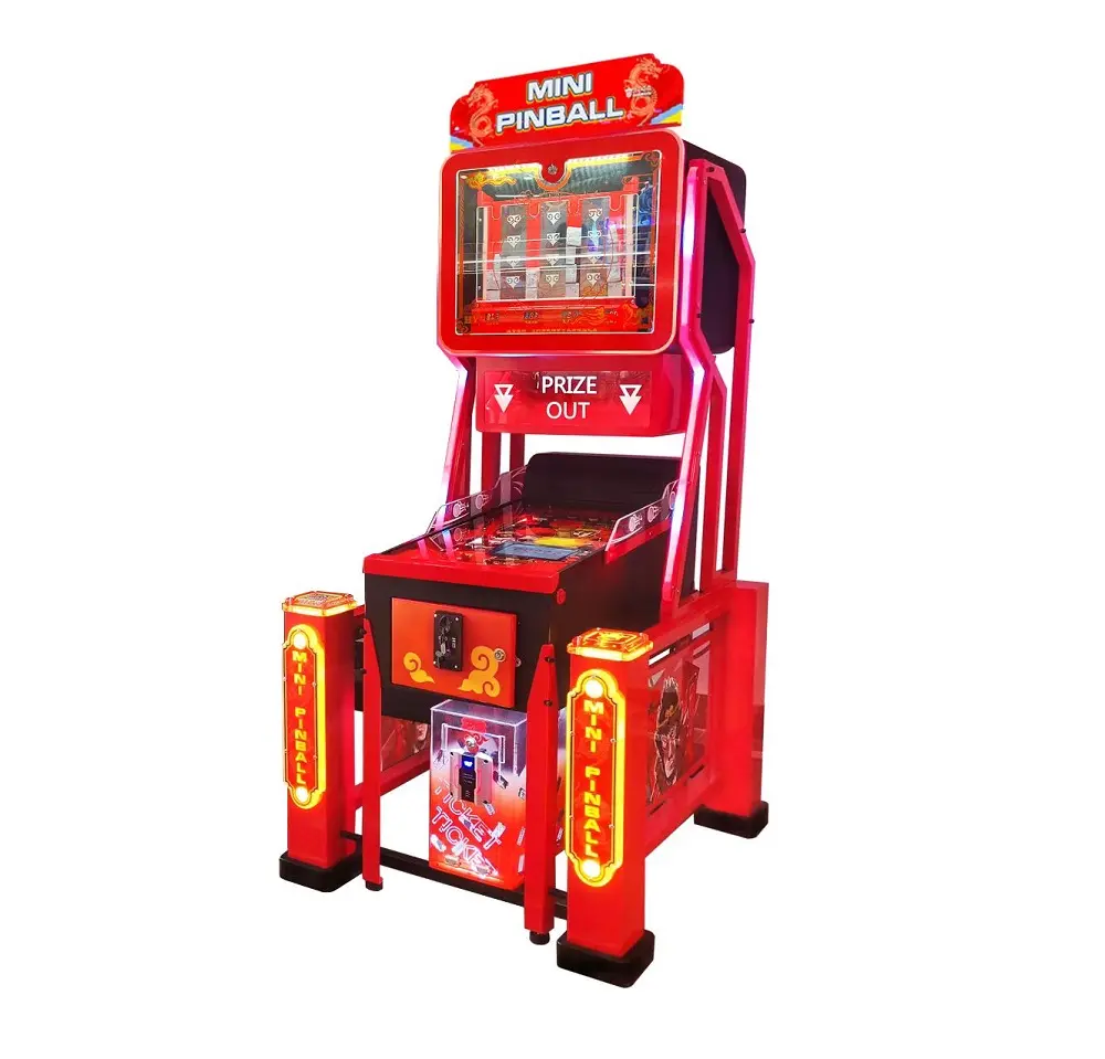 Mini flipper 1 giocatore flipper Real Ball Real Flippers Real Prize flipper Machine con biglietto di riscatto