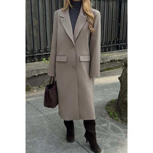 Abrigo de pana transpirable con cierre de un botón y detalles de bolsillos, relleno de algodón, disponible en talla XS - Product Image 6