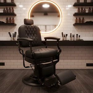 Beauty Hair Salon Furniture Shaving Styling Chair Modern Black Heavy Duty Hairdressing Barber Chair for Sale - Product Image 2