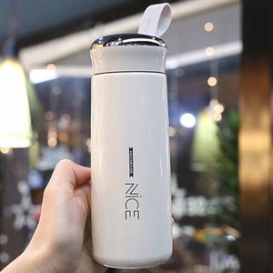 Bouteille en verre écologique créative de 400 ml, logo personnalisé, résistance aux hautes températures, double paroi, couvercle, pour boire directement, en plein air - Product Image 5