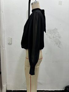 TAOP&ZA Primavera 2026 Nuova Collezione <span class=keywords><strong>Camicia</strong></span> da <span class=keywords><strong>Donna</strong></span> con Orlo a Balze, Maniche Lunghe, <span class=keywords><strong>Colletto</strong></span> Alto, Fiocco Arricciato 3666187 3666079 - Product Image 6