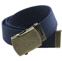 Ceinture en toile de coton Style boucle à pression facile avec boucle réglable pour uniformes scolaires garçon