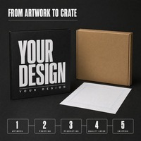 Coffret de disques recyclables avec livret de paroles, carte de téléchargement, autocollant et pochette antistatique, imprimé personnalisé, gaufré/découpé