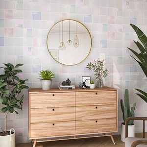 150x150mm Glossy Glazed Porcelain Square Gradient Iridescent Wall Tiles for Kitchen <strong>Bath</strong> Room Backsplash Wall <strong>Cladding</strong> - Product Image 6
