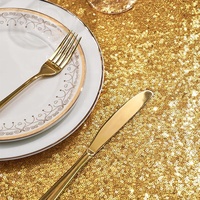 Manteaux Para Mesa Redonda Manteau De Lentejuelas 60 132 Nappe À Paillettes Rondes Nappe De Table En Or Ronde De Mariage pour Les Fêtes