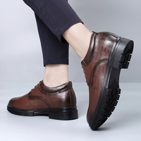 Nouvelles Chaussures Habillées Oxford pour Hommes en Cuir Véritable, Design Authentique, Rehaussantes