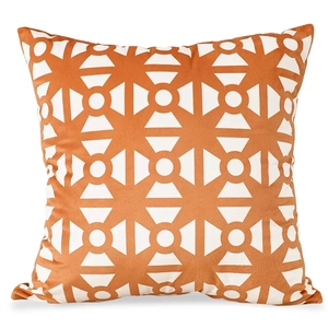 Buti Geometry su misura in velluto arancione copricuscini decorativi personalizzati per federa federa - Product Image 1