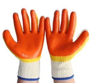 Suncend سلامة سعر المصنع حار بيع مزدوجة اللاتكس القطن coatted قفازات العمل بالجملة - Product Image 1