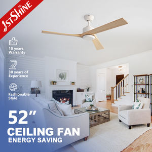 Ventilateur <span class=keywords><strong>de</strong></span> plafond 1stshine 52 pouces, pales en <span class=keywords><strong>bois</strong></span>, économie d'énergie, réglable, 6 vitesses, vent doux, ventilateur <span class=keywords><strong>de</strong></span> plafond intelligent avec télécommande - Product Image 1