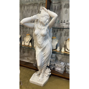 Sculpture d'art en pierre de grande taille personnalisée moderne pour l'extérieur, sculpture de personnage nu en marbre, statues érotiques d'homme embrassant une femme - Product Image 6