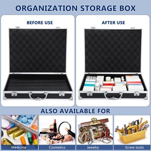 Boîte rigide en aluminium, mallette verrouillable, conteneur pour instruments de test, appareils photo, outils, <span class=keywords><strong>garage</strong></span> mécanique - Product Image 3