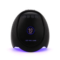 Équipement de salon de manucure Lampe à ongles LED UV sans fil 64w Rechargeable Meilleur sèche-ongles en gel Pro Noir