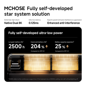 MCHOSE K99 V3 Mechanical <b>Keyboard</b>-98-Key RGB Backlit Wireless/<b>USB</b> 2.4GHz Programmable Keys for Gaming Office Laptops - Product Image 2