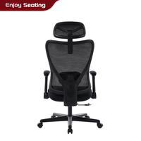 Chaise de bureau ergonomique avec support lombaire en tissu maillé, conçue pour bureau informatique, piètement en métal chromé - Direct Usine
