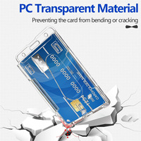Porte-cartes d'identité double en plastique transparent rigide pour le personnel, accessoires de badge verticaux et horizontaux