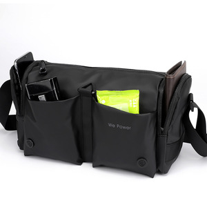 Sac à bandoulière décontracté pour homme, grande capacité, multi-poches, en nylon imperméable, fermeture éclair, meilleur prix, tendance - Product Image 5