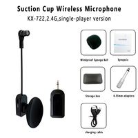Récepteur de microphone sans fil 2,4 G avec ventouse détachable pour guitare, violon, violoncelle, accordéon, haut-parleurs, amplificateur vocal