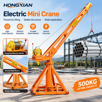Mini-grue électrique domestique 220V 380V, palan de 500 kg avec support, palan de chantier