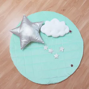 Foldable Round Shape Baby Children Infant Toddlers Crawling Mat Kids Room Baby Down Feather Filled Paly Mat