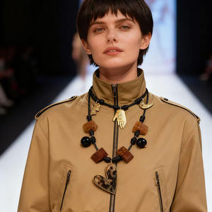 Perles en résine empilables, cœur, lune, croix, bijoux élégants pour femmes, bijou en acier inoxydable plaqué or, accessoires de femme - Product Image 4