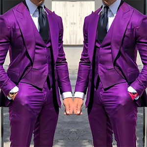 Traje Clásico de 3 Piezas para Hombre, Esmoquin para Novio, Traje de <span class=keywords><strong>Boda</strong></span>, Blazer, Chaqueta, Pantalones y <span class=keywords><strong>Chaleco</strong></span> para Negocios - Product Image 4