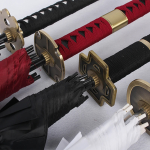 Parapluie Katana Anime One Piece <span class=keywords><strong>Kimetsu</strong></span> <span class=keywords><strong>No</strong></span> <span class=keywords><strong>Yaiba</strong></span>, taille réelle, 32 styles, 8 baleines, coupe-vent, manche long, parapluie épée - Product Image 5