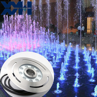 IP68 Su Geçirmez Paslanmaz Çelik RGB Çok Renkli LED Fıskiye Başlığı Müzikli Dans Eden Su Jeti Işığı Peyzaj Sualtı Havuzu için