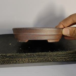 กระถาง<span class=keywords><strong>บอน</strong></span><span class=keywords><strong>ไซ</strong></span>ทรงรีทำมือจากทรายทองอี้ซิง อบด้วยฟืน - Product Image 3