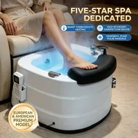 Fauteuil de pédicure en acrylique avec lumières LED colorées, chauffage à température constante, bain de pieds, bassin de massage des pieds, fabriqué en Chine