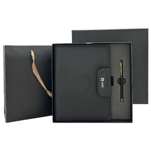 Carnet de notes magnétique sans fil pour affaires avec batterie externe, clé USB + stylo signalétique, coffret <span class=keywords><strong>cadeau</strong></span> bureau avec logo personnalisé - Product Image 6