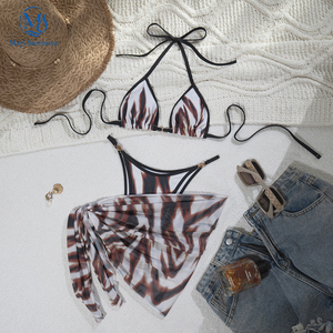 Ensemble de bikinis de plage sexy pour femmes MAYI ODM/OEM, imprimé, 3 pièces, maillot de bain sexy à bretelles, maillot de bain sexy taille basse - Product Image 4