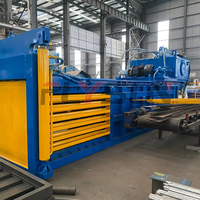 Presse à balles hydraulique pour déchets textiles, conception anti-emmêlement, compacteur pour vieux tissus, presse à balles horizontale pour déchets textiles
